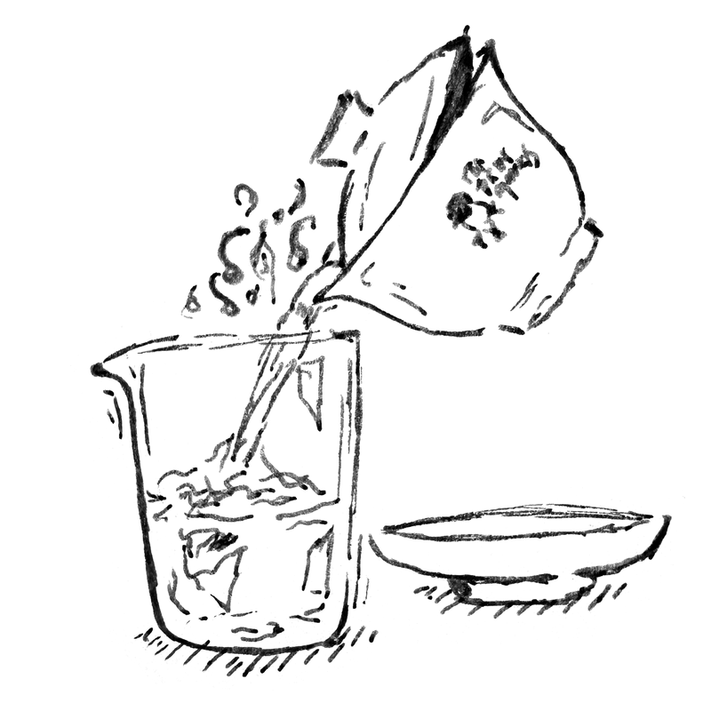 6. Décante le thé